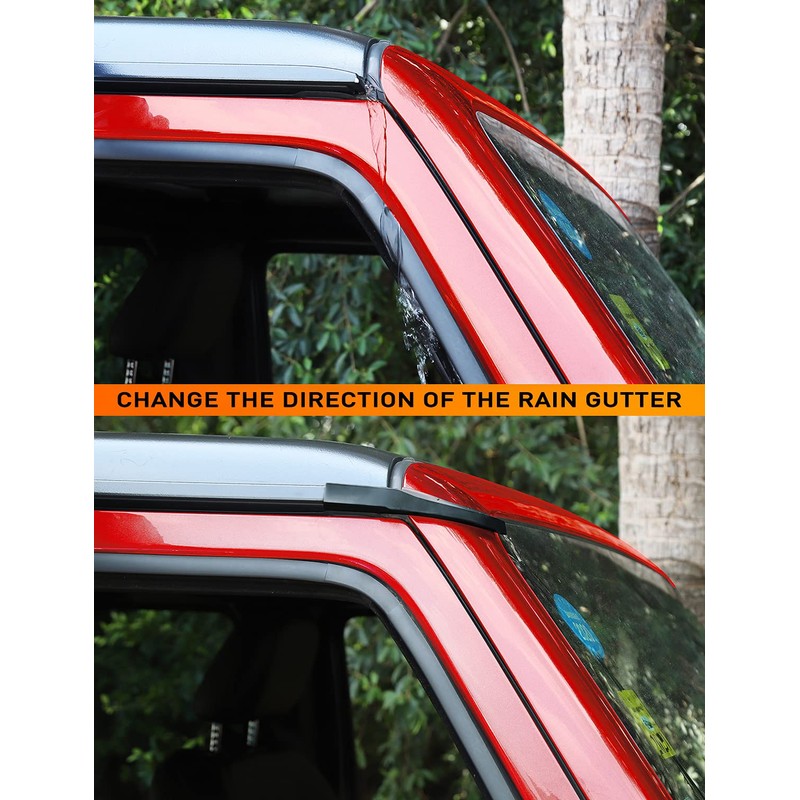 Savadicar Upgraded Version Rain Gutter Extensions, Roof Hardtop ABS Rain