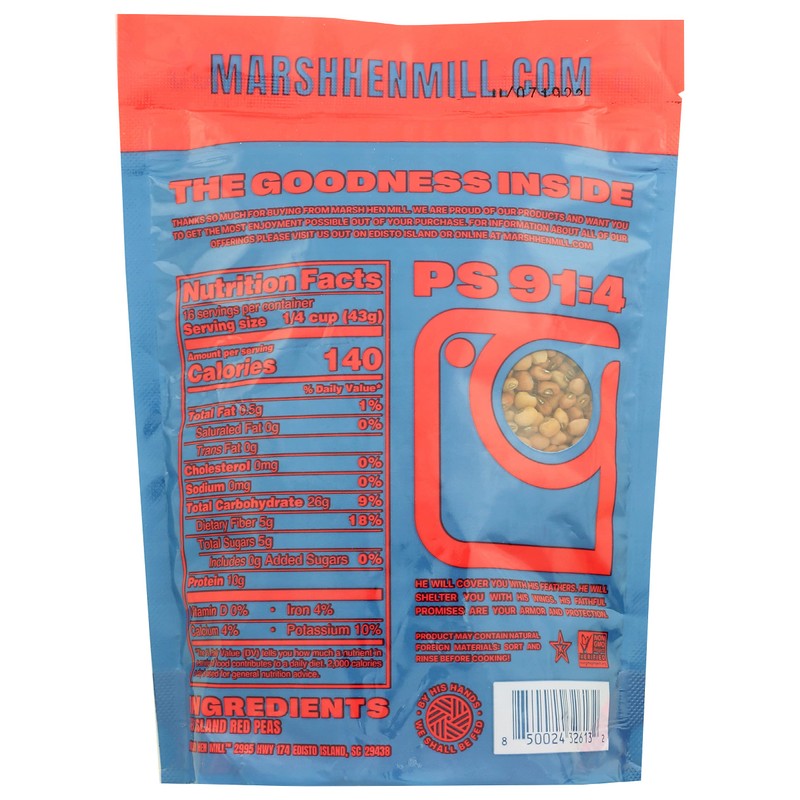 Marsh Hen Mill Stone Ground Red Island Peas, 24 OZ