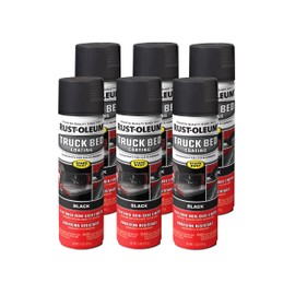 Rust-Oleum 248914-6PK Stops Rust Truck Bed Coating Spray Paint, 15 oz, Black, 6 Pack