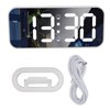 LED Mirror Electronic Clock Adjustable Brightness 6.7 Inch HD Digital