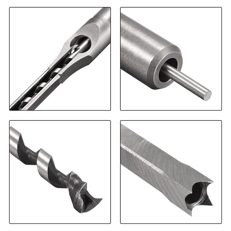 sourcing map Square Hole Drill Bits for Wood 6.4mm x