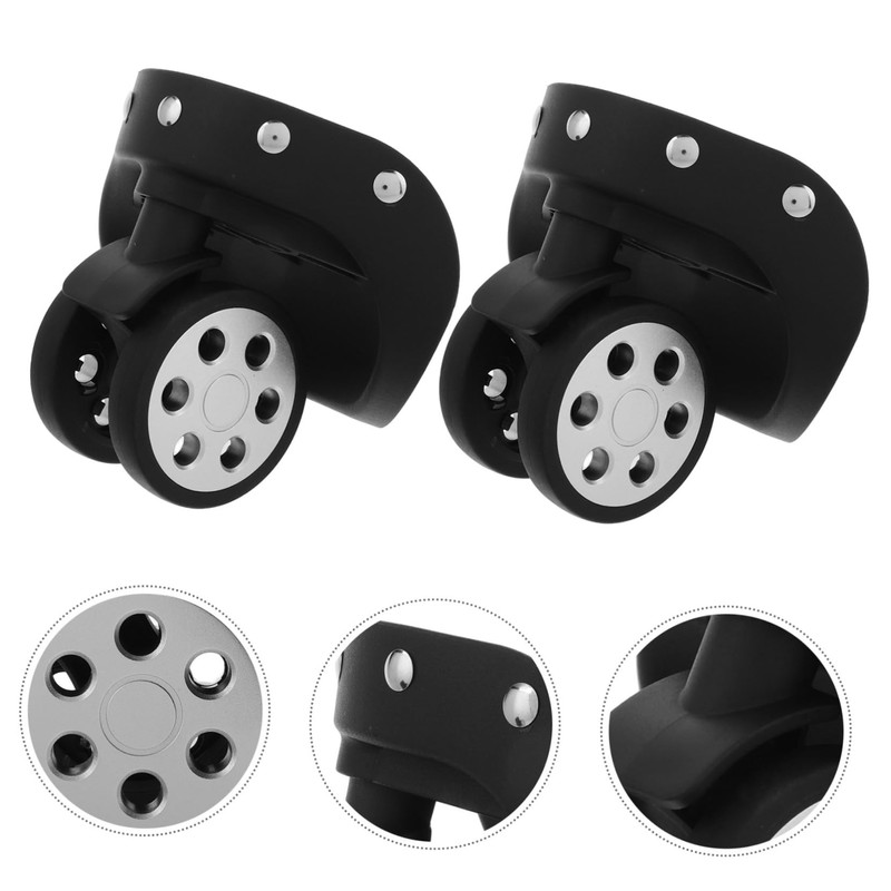WHAMVOX 2 Pairs Shopping Trolley Wheels Luggage Replacement Wheels Suitcase