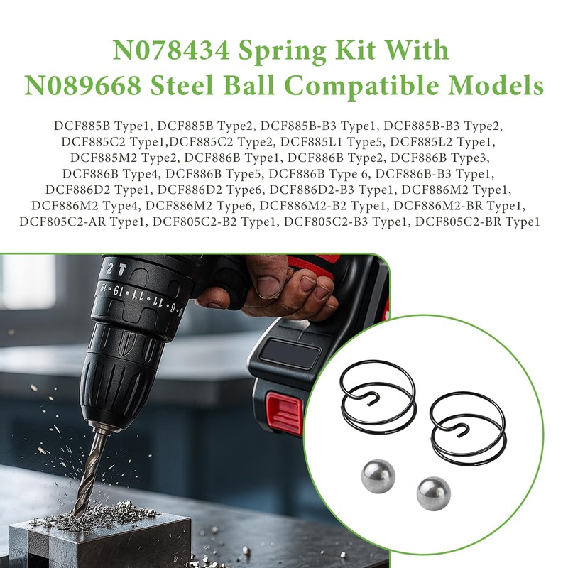 2 Pcs N078434 N089668 Spring and Steel Ball Impact Driver