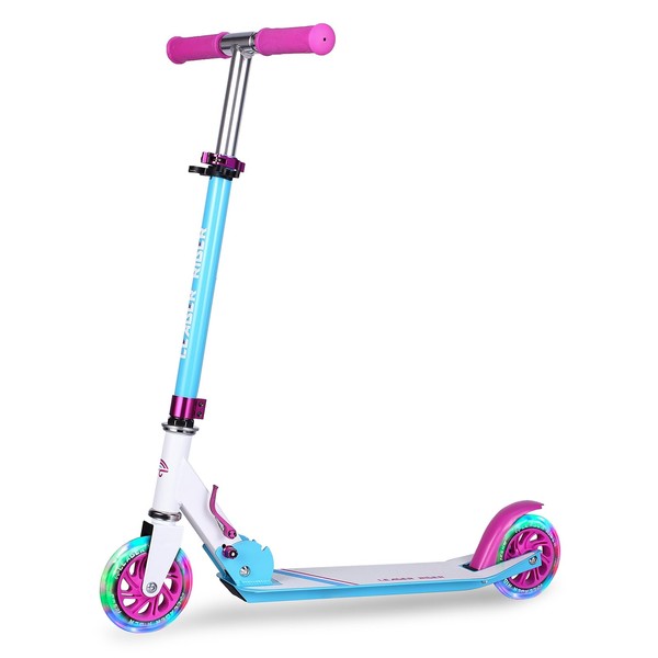 Kick Scooter for Kids Ages 6-12 & Scooter for Teens 12 Years and Up- Big Wheel Scooter for Stability - 2 Wheel Scooter for Boys & Girls- Foldable Kick Scooter Adult - Up to 220 lbs