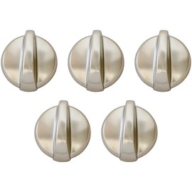 KITCHEN BASICS 101 WB03K10305 and WB03K10294 Replacement Range Burner Knobs for GE Stoves, 5 Pack