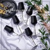 Vikko Décor Black and Silver Wine Glasses: 14.2 Oz Wine