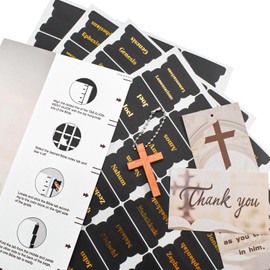 VANRA Bible Tabs for Men Women Study Bible, 96 PCS Black Laminated Bible Tabs Gold Lettering Large Print Bible Journaling Supplies for Old and New Testament