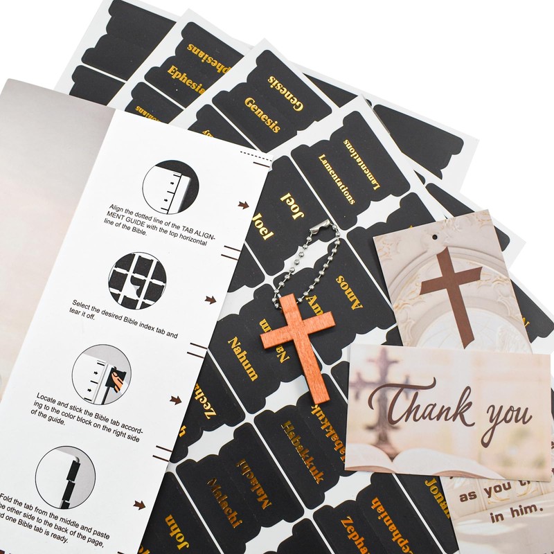 VANRA Bible Tabs for Men Women Study Bible, 96 PCS