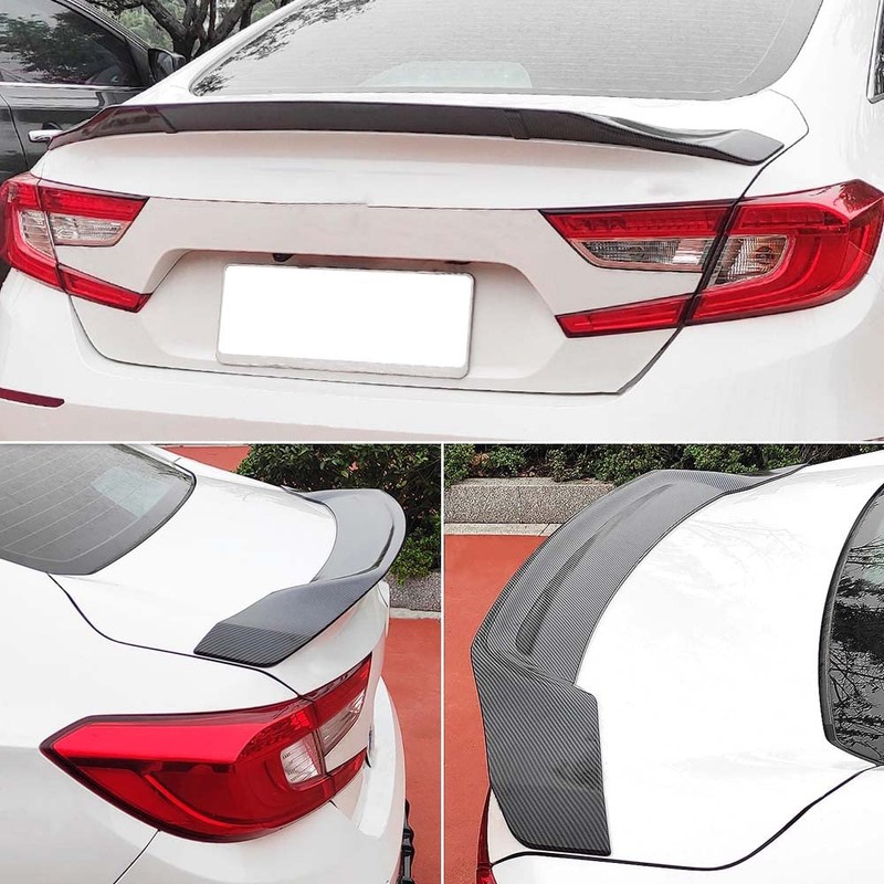 Carbon Fiber Look Trunk Spoiler Wing Compatible with 2018-2022 Honda
