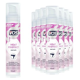 VO5 Heat Protection Hair Serum Made Smooth and Controls Frizz for Beautifully Smooth Hair and Illuminating Shine Up to 230C Heat Defence, Perfect for Coarse, Dry Hair, 50ml (Buy 8)