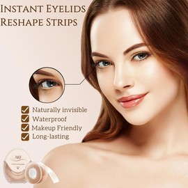 Eyelid Tape, 120count, Invisible Double Eyelid Sticker, Double Eyelid Tape for Hooded Eyes Invisible for Droopy Lids, Eyelid Tape Stickers (with Tweezers) (S(crescent shape 120pcs))