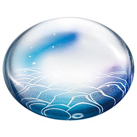 Sunlife O-00865 Chopstick Rest Glass, 1.8 x 2.0 inches (4.5 x 5 cm), Blue, Made in Japan