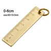 BIlinli 6cm Small Copper Ruler 3mm Thickened Brass Metal Ruler