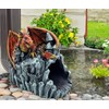 Euiroet Dragon Statue Gutter Downspout Extender,Garden Outdoor Decor Sculpture,Gutter Diverter