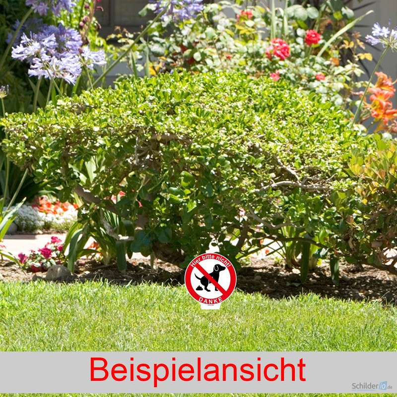 Sign with German Text "Hier bitte nicht!" [German Language] 180