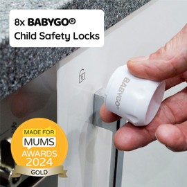 BABYGO® Premium Quality Baby Safe Set for Home and Kitchen | Baby Safety Magnetic Cabinet Lock | Oven Child Lock | Door Stopper Baby Clamp Protection | Corner Protection Baby