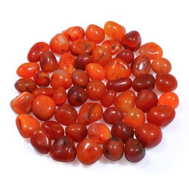 Carnelian Crystal Set - Tumbled Stones - Polished Stones - Decorative Rocks - Gemstones and Crystals - Polished Crystals - Wiccan Decor - Crystal Decor - Good Luck Gifts
