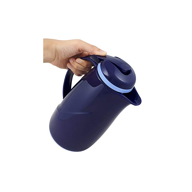Helios Wave Push Thermos Flask Dark Blue 1 L -