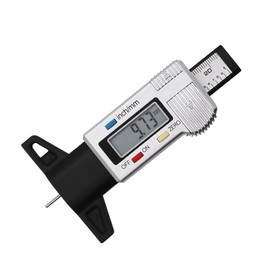 FsGrg Digital Tire Groove Depth Gauge Measurement 0-25.4mm LCD Display Small Lightweight Depth Gauge Measurement for Motorcycles, Trucks, Trucks, SUVs, Accident Prevention