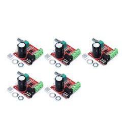 TECNOULAB PAM8610 12 V Mini Hi-Fi Stereo Audio Amplifier 2 x 10 W Dual Channel Class D Pack of 5