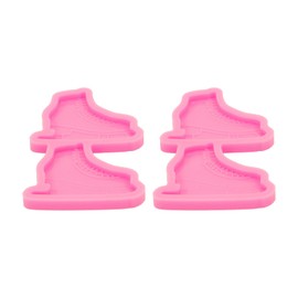 AMZTOART Moldes de resina con agarre para teléfono, 2 moldes de silicona de 1.7 pulgadas, molde de patinaje artístico de fundición epoxi para zapatos, enchufes de teléfono, manualidades, fabricación de joyas