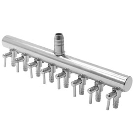 Seimneire 8 Way Aquarium Air Pump Valve, Aquarium Air Line Splitter Metal Fish Tank Valve, Aquarium Air Distributor T Valve for Aquarium Air Pump