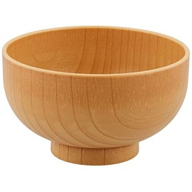 Fukui Craft 30044130 Heat Resistant Diameter 4.3 ft (110 mm) Wooden Style Soup Bowl with Wood Grain