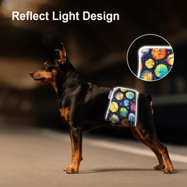 Pet Soft Dog Belly Bands - Washable Male Dog Diapers Belly Band for Male Dogs, Reusable Male Dog Belly Wraps 3pack for Doggy Puppy (Dinosaur, L)