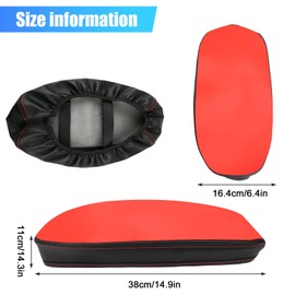 sportuli Center Console Cover Replace for 2016-2021 Jeep Cherokee, Waterproof Anti-Scratch Leather Armrest Cover Seat Box Protector for Jeep Cherokee (Rd)