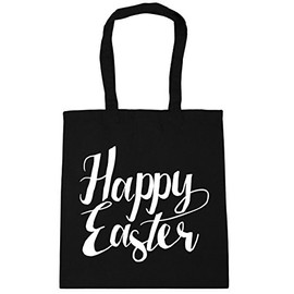 Hippowarehouse Happy Easter Tote Shopping Gym Beach Bag 42cm x38cm, 10 litres
