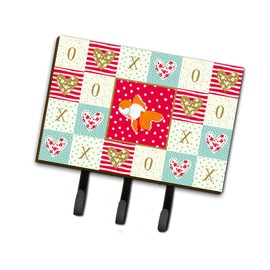 Caroline's Treasures Oranda Red Cap Goldfish Love Leash or Key Holder Hooks, Multicolor