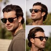 WMP Eyewear - Men's Retro Round Oval Polarized Sunglasses, Lightweight