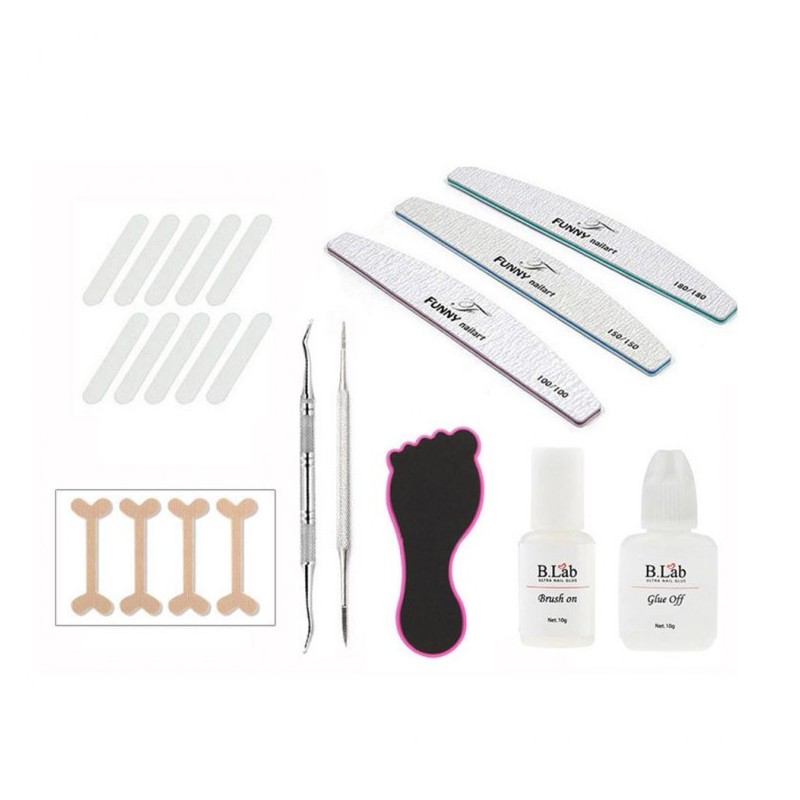 Pingshow60 Convenient Growth Nail Care Set with 50 Tips for