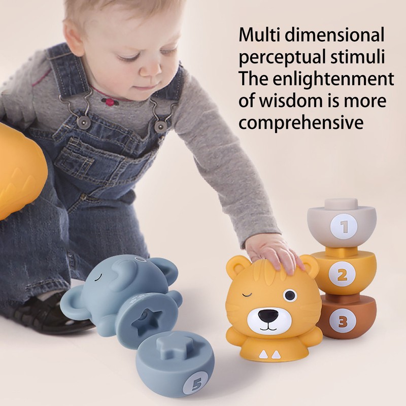 Baby Stacking Balls Toys Fun Early Education Color Shape Cognition