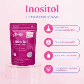 Myo Inositol y D-Chiro-Inositol 40:1 en Polvo con Folatos y NAC 150g - Ácido Fólico - Antioxidante, Vitaminas Mujer - Suplemento Alimenticio para Muje