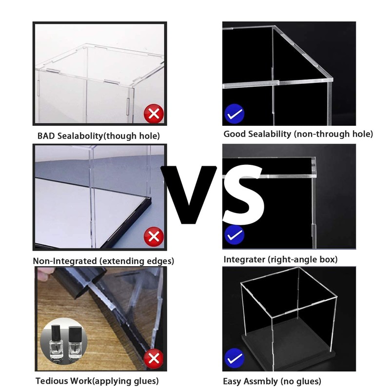 Nynelly Clear Acrylic Display Case for Collectibles, Acrylic Display Box