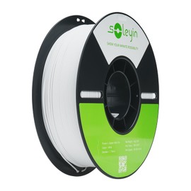 SOLEYIN 3D Printer Filament 1.75mm Ultra PLA Filament High Speed 30-300mm/s Accuracy +/- 0.02mm, 1kg Spool (2.2lbs), Fit Most FDM 3D Printer, Soleyin by Creality Filament, PLA White