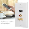 USB2.0 + 3 RCA Interfaces Multifunctional Wall Plate Panel for
