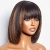 oulaer Highlight Blonde Short BOB 13X4 Lace Glueless Human Hair