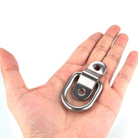 CenterZ 12 Pack Tie Down Rings with Mounting Bracket, Heavy Duty Stainless Steel Lashing Ring D-Ring Anchor Point, 1/4" Surface Mount for Trailer Truck Hauling, Cargo Load, RV Pickup Camper and Boats