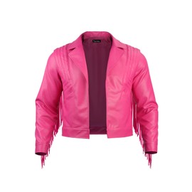 Naywig Faux Leather Western Cowboy Jacket With Fringes Garret Garrison Cosplay Costume For Mens And Boys-L