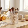 2 Pack Acrylic Toothbrush Holder, Clear Diamond Faceted Cup for