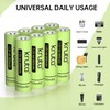 Kruta Rechargeable AA Battery for Outdoor Solar Lights, 12 Pack