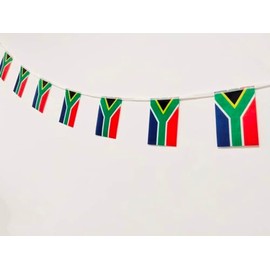 South Africa Flag 40 Pcs South Africa Flag, South Africa Garland 11.4M, South Africa Pennants, National Flag European Flags 5.5x8.3 Inch for Bar Decorations