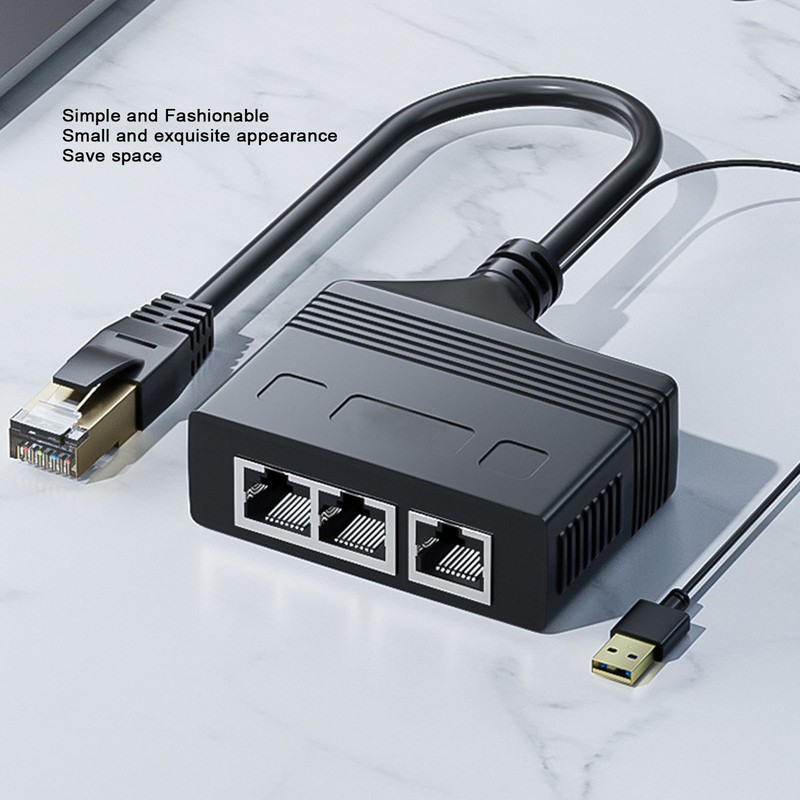 Gigabit Ethernet Splitter 1 in 4 Out 1000Mbps RJ45 Cable