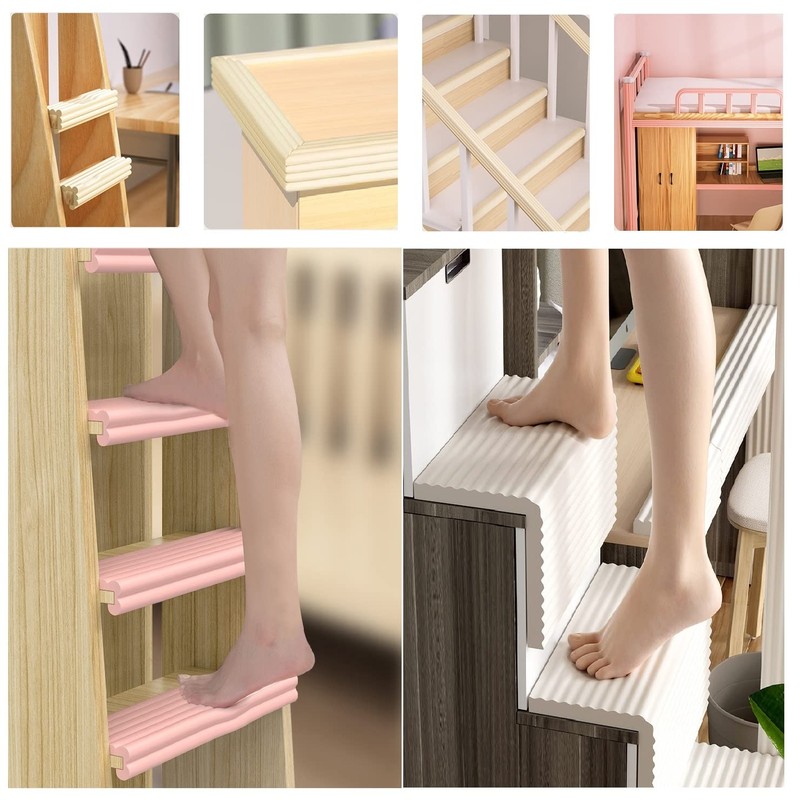 Vakerga Bunk Bed Ladder Pads - Self-Adhesive Foam Padding with