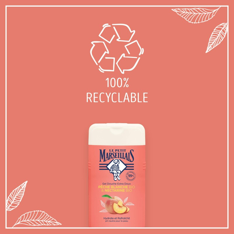 Le Petit Marseillais Extra-Genle Shower Gel Organic White Peach Organic