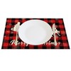 Christmas Santa Claus Placemats Set of 4 for Table,Rustic Christmas