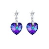Elli Women's Earrings Heart Star Astro with Crystals, Facet cut,