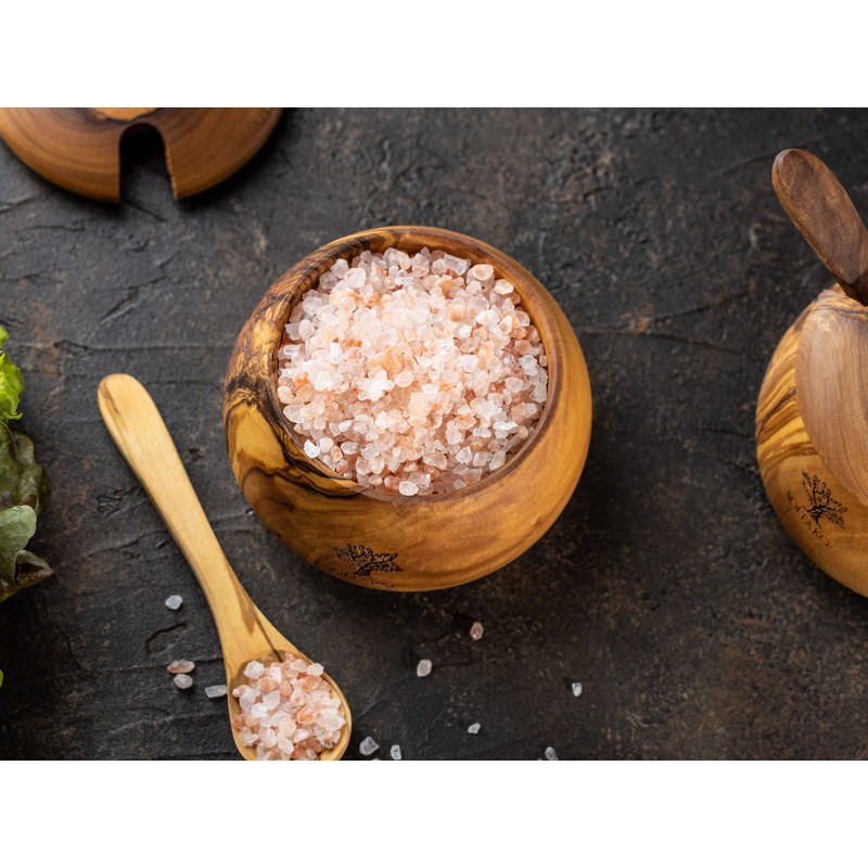Olive Wood Salt & Sugar Bowl "Spicery" Set of 2